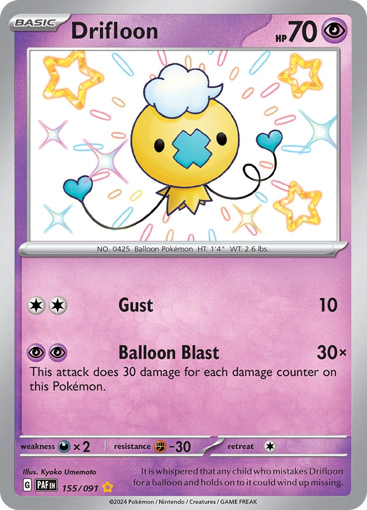 Drifloon (155/091) [Scarlet & Violet: Paldean Fates] | Jack's On Queen