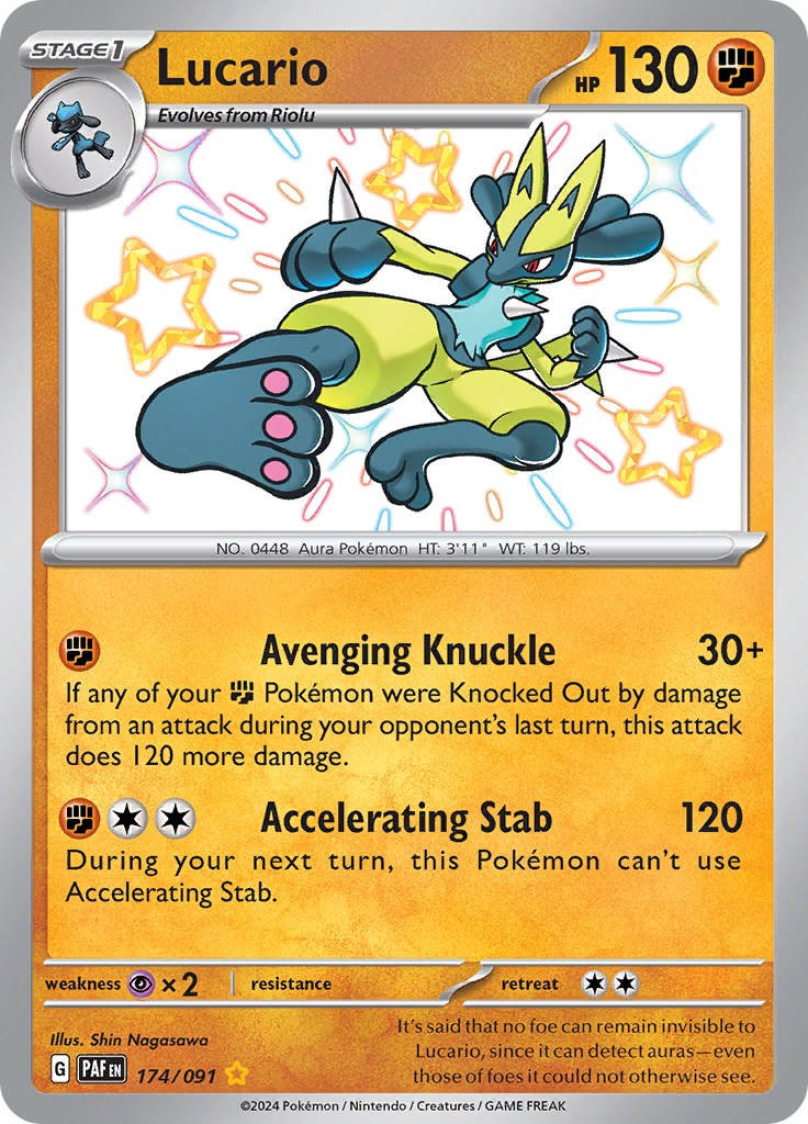 Lucario (174/091) [Scarlet & Violet: Paldean Fates] | Jack's On Queen