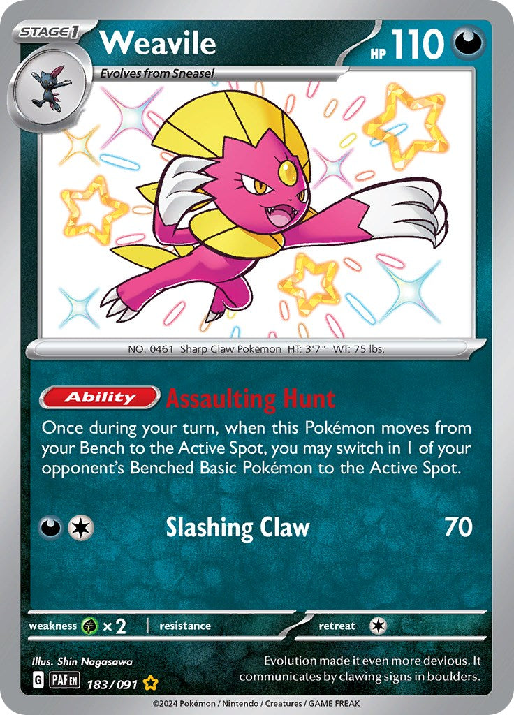 Weavile (183/091) [Scarlet & Violet: Paldean Fates] | Jack's On Queen