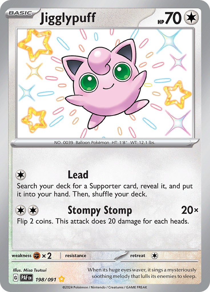 Jigglypuff (198/091) [Scarlet & Violet: Paldean Fates] | Jack's On Queen