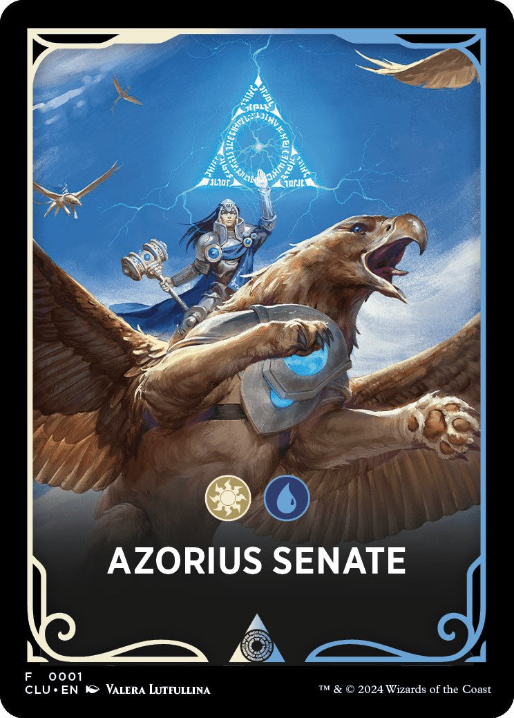 Azorius Senate Theme Card [Ravnica: Clue Edition Tokens] | Jack's On Queen