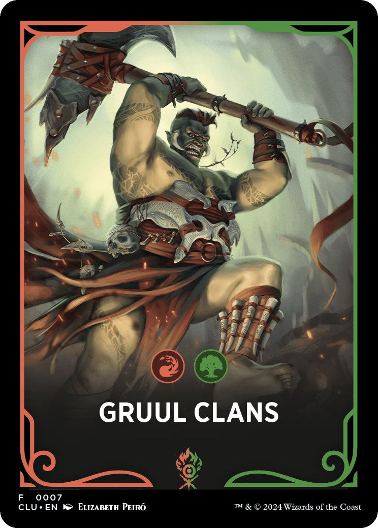 Gruul Clans Theme Card [Ravnica: Clue Edition Tokens] | Jack's On Queen