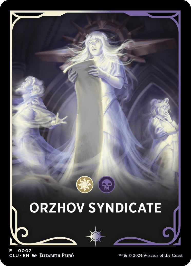 Orzhov Syndicate Theme Card [Ravnica: Clue Edition Tokens] | Jack's On Queen