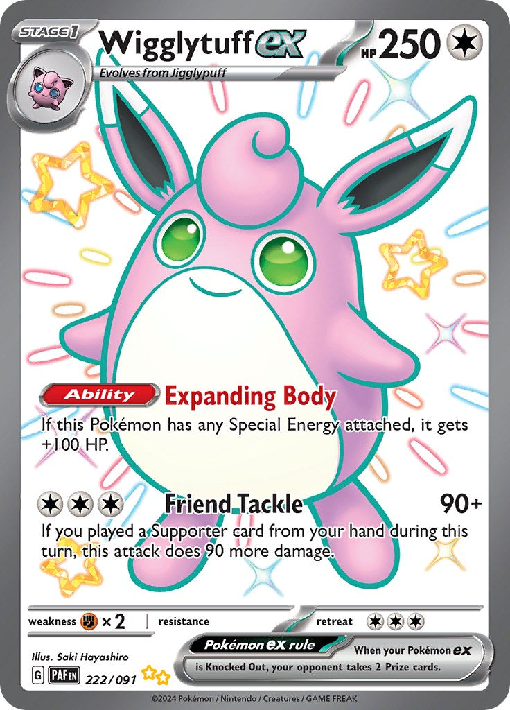 Wigglytuff ex (222/091) [Scarlet & Violet: Paldean Fates] | Jack's On Queen