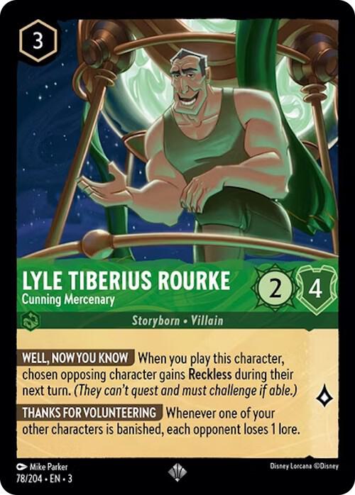Lyle Tiberius Rourke - Cunning Mercenary (78/204) [Into the Inklands] | Jack's On Queen