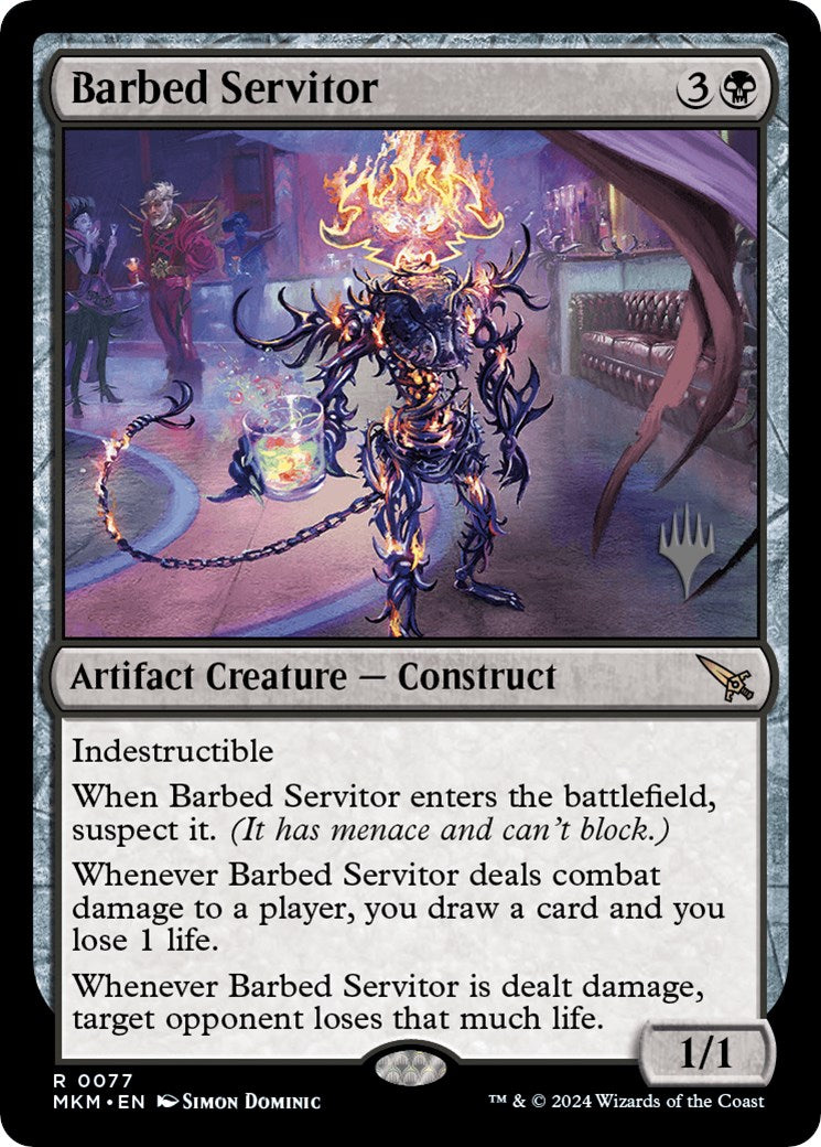 Barbed Servitor (Promo Pack) [Murders at Karlov Manor Promos] | Jack's On Queen