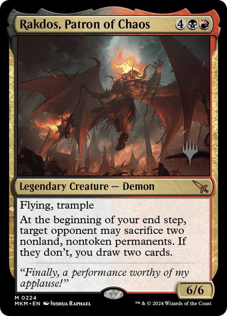 Rakdos, Patron of Chaos (Promo Pack) [Murders at Karlov Manor Promos] | Jack's On Queen