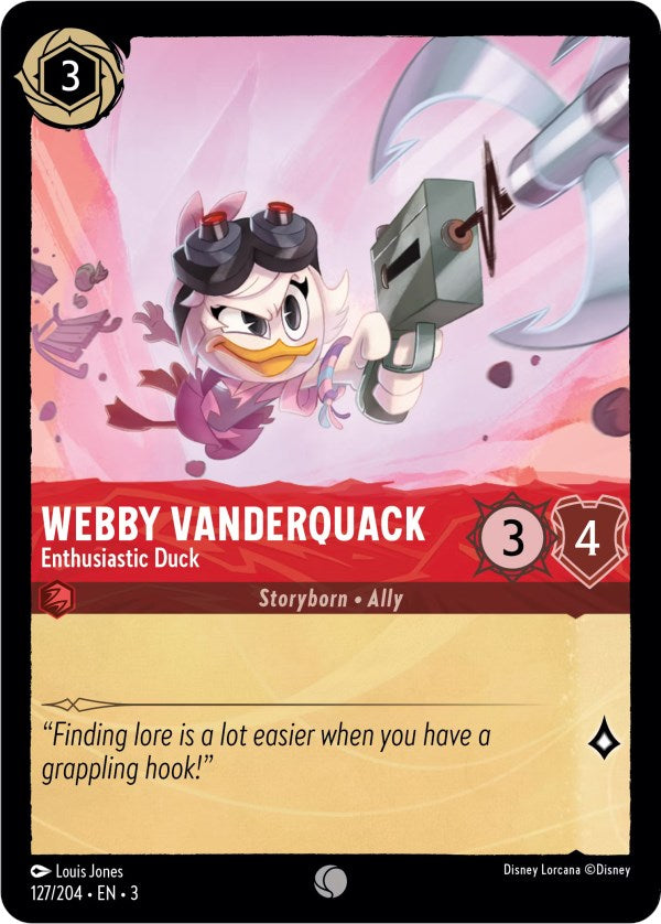 Webby Vanderquack - Enthusiastic Duck (127/204) [Into the Inklands] | Jack's On Queen