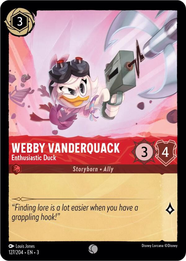 Webby Vanderquack - Enthusiastic Duck (127/204) [Into the Inklands] | Jack's On Queen