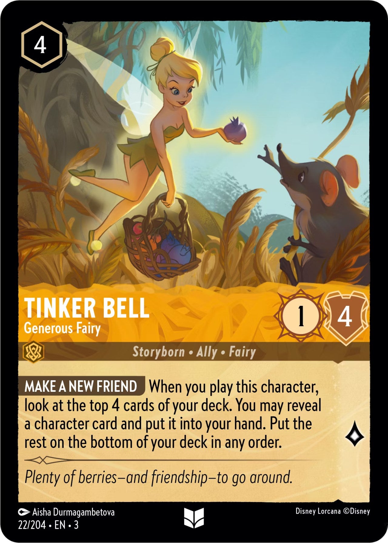 Tinker Bell - Generous Fairy (22/204) [Into the Inklands] | Jack's On Queen