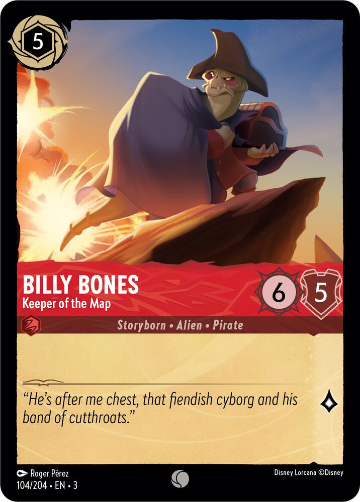 Billy Bones - Keeper of the Map (104/204) [Into the Inklands] | Jack's On Queen