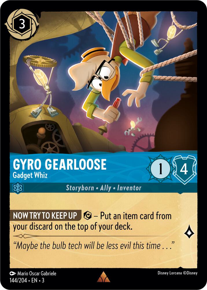 Gyro Gearloose - Gadget Whiz (144/204) [Into the Inklands] | Jack's On Queen