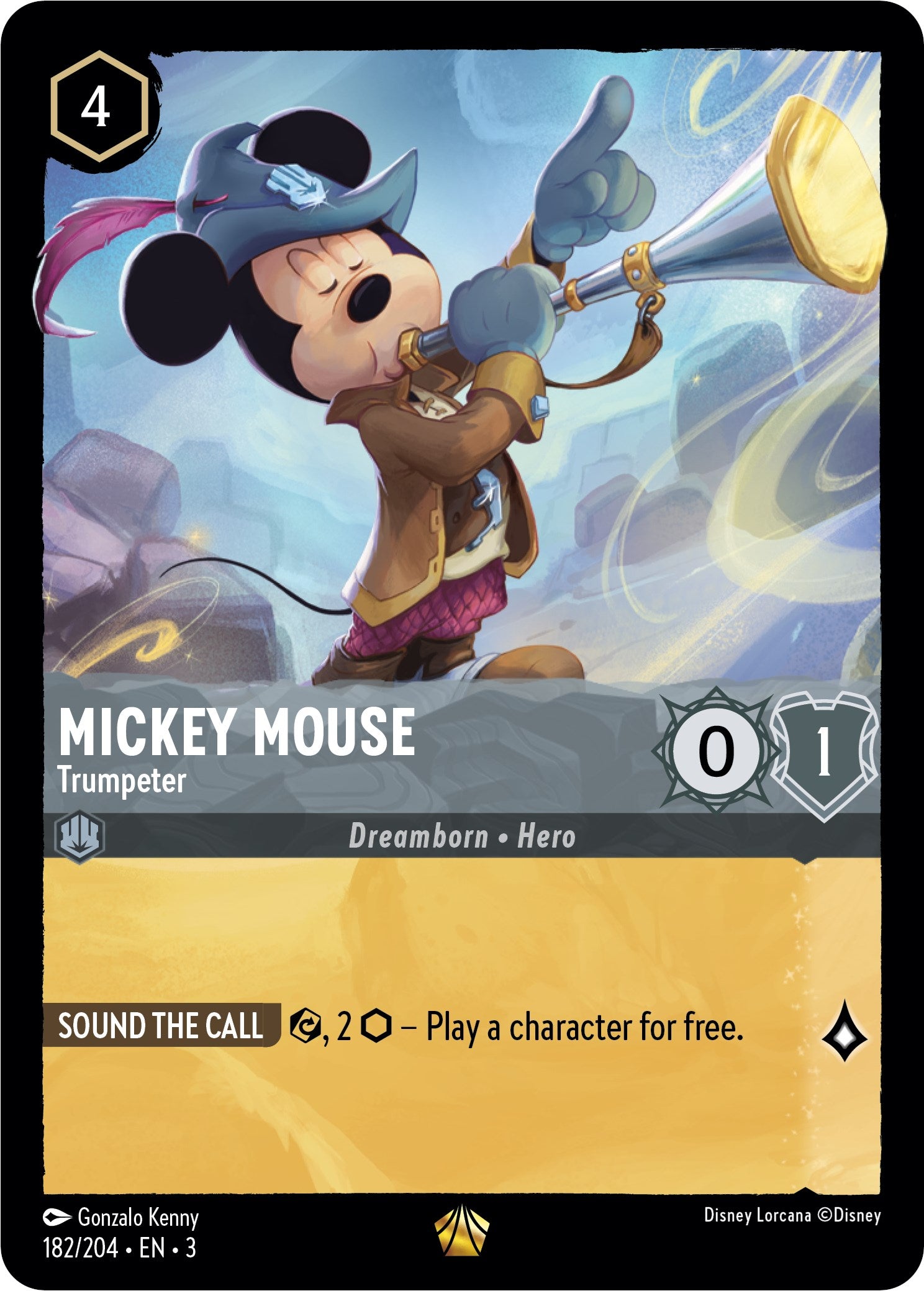 Mickey Mouse -Trumpeter (182/204) [Into the Inklands] | Jack's On Queen
