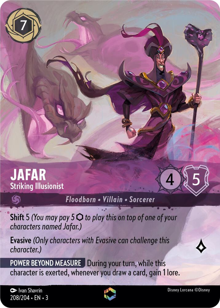 Jafar - Striking Illusionist (Enchanted) (208/204) [Into the Inklands] | Jack's On Queen