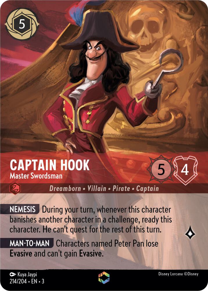 Captain Hook - Master Swordsman (Enchanted) (214/204) [Into the Inklands] | Jack's On Queen