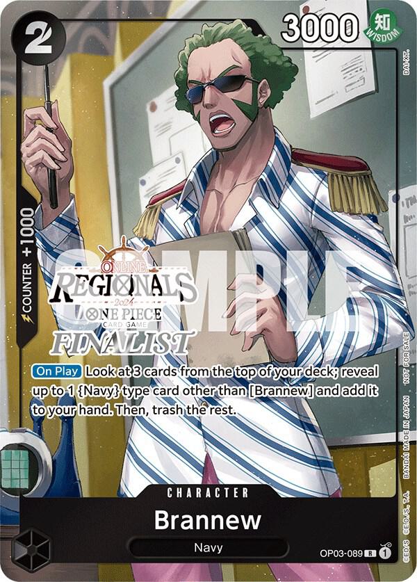 Brannew (Online Regional 2024) [Finalist] (OP03-089) [One Piece Promotion Cards] | Jack's On Queen