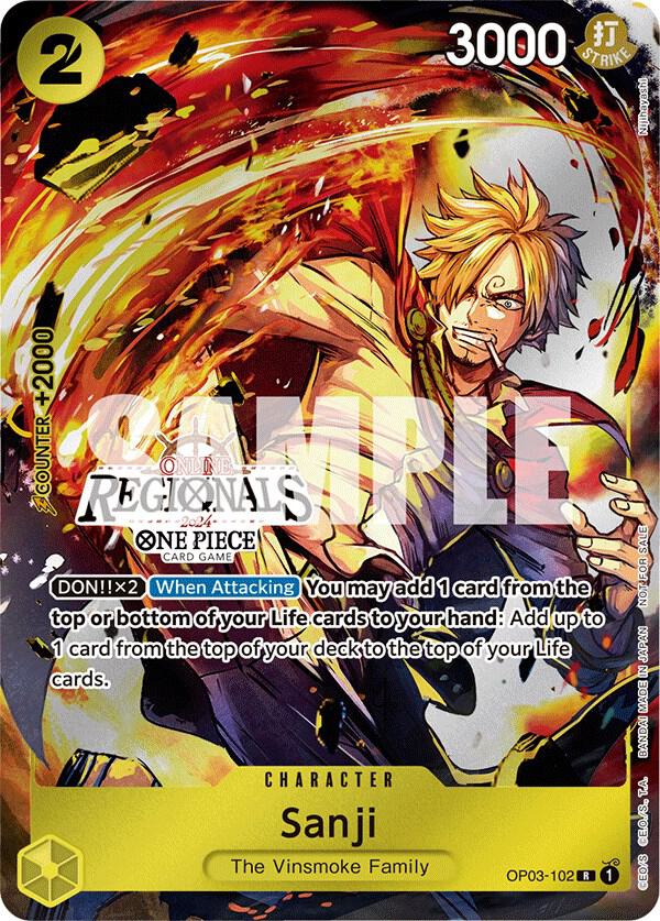 Sanji (Online Regional 2024) [Participant] (OP03-102) [One Piece Promotion Cards] | Jack's On Queen