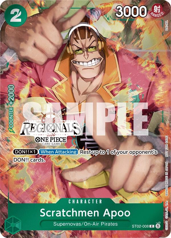 Scratchmen Apoo (Online Regional 2024) [Participant] (ST02-008) [One Piece Promotion Cards] | Jack's On Queen