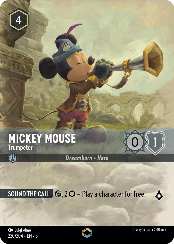 Mickey Mouse - Trumpeter (Enchanted) (220/204) [Into the Inklands] | Jack's On Queen