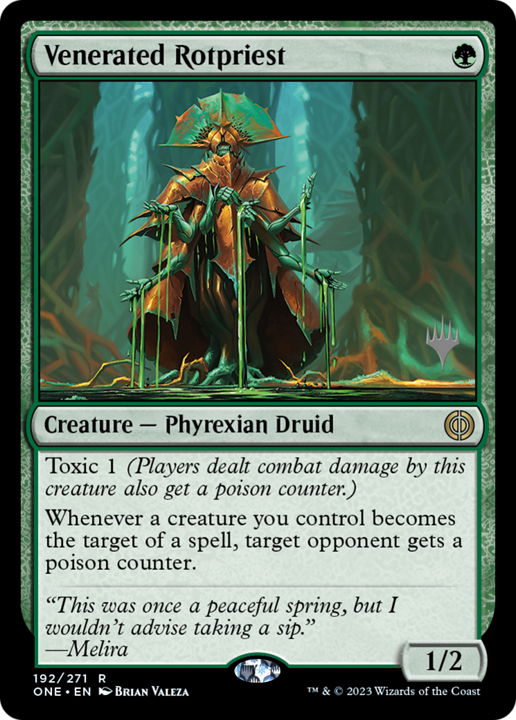 Venerated Rotpriest (Promo Pack) [Phyrexia: All Will Be One Promos] | Jack's On Queen
