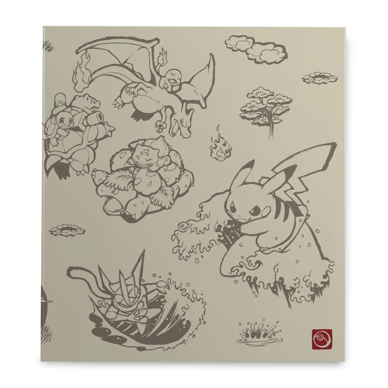 D-Ring Binder - Pikachu (Scroll Painting Style) | Jack's On Queen