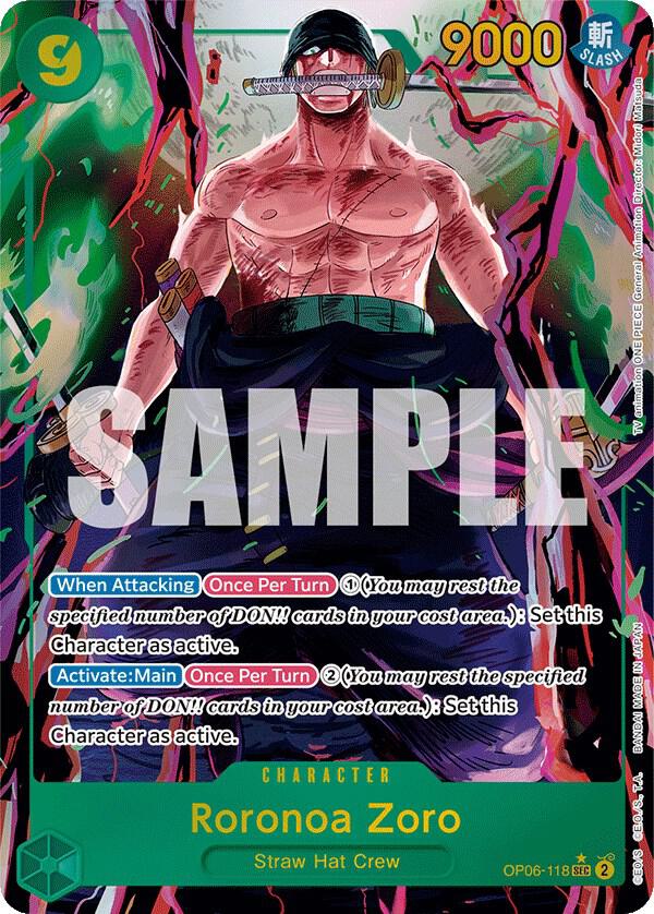Roronoa Zoro (Alternate Art) (OP06-118) [Wings of the Captain] | Jack's On Queen