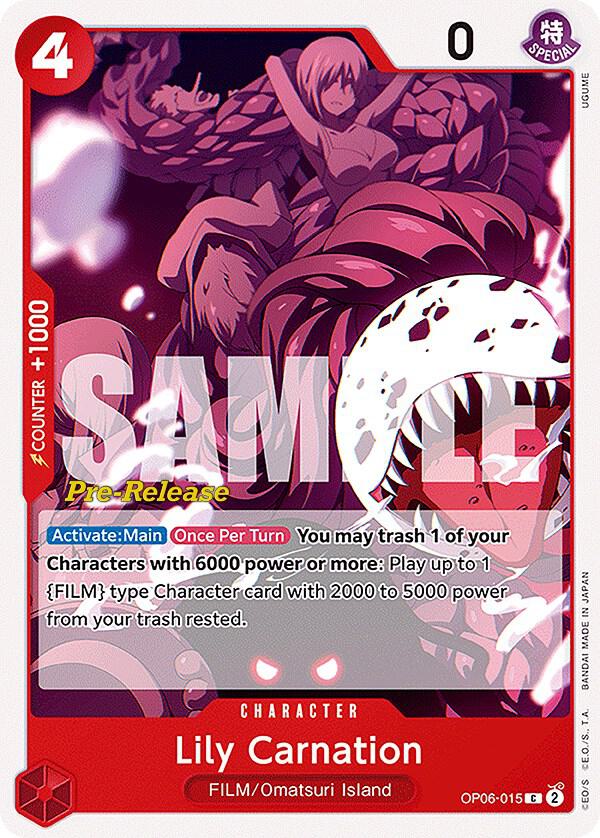 Lily Carnation (OP06-015) [Wings of the Captain Pre-Release Cards] | Jack's On Queen