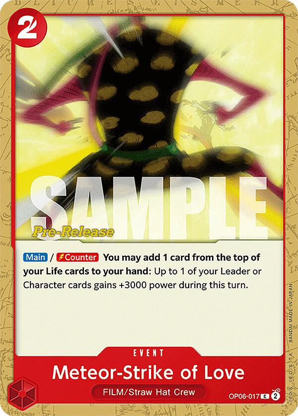 Meteor-Strike of Love (OP06-017) [Wings of the Captain Pre-Release Cards] | Jack's On Queen