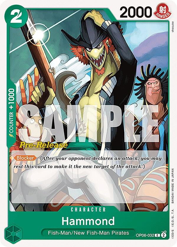 Hammond (OP06-032) [Wings of the Captain Pre-Release Cards] | Jack's On Queen