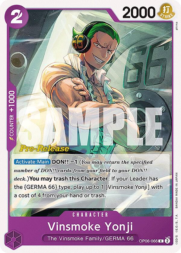 Vinsmoke Yonji (066) (OP06-066) [Wings of the Captain Pre-Release Cards] | Jack's On Queen