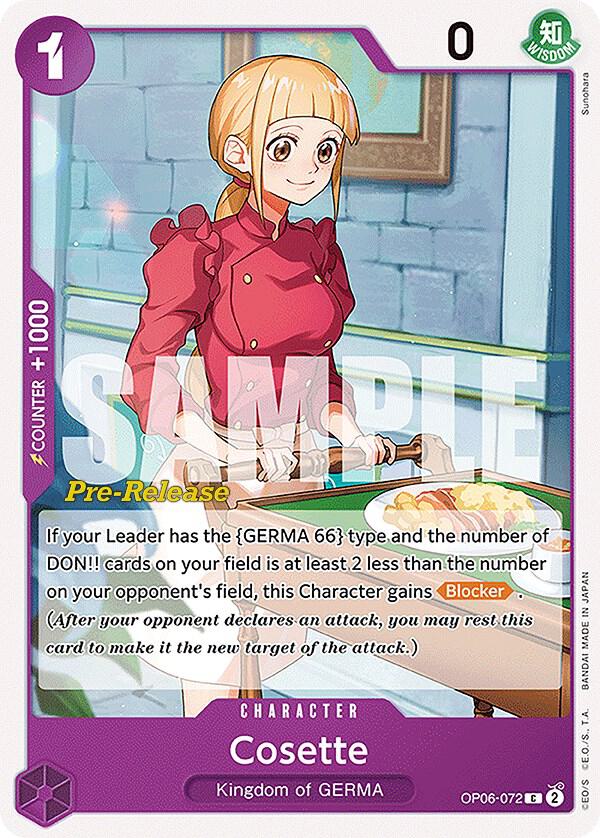 Cosette (OP06-072) [Wings of the Captain Pre-Release Cards] | Jack's On Queen