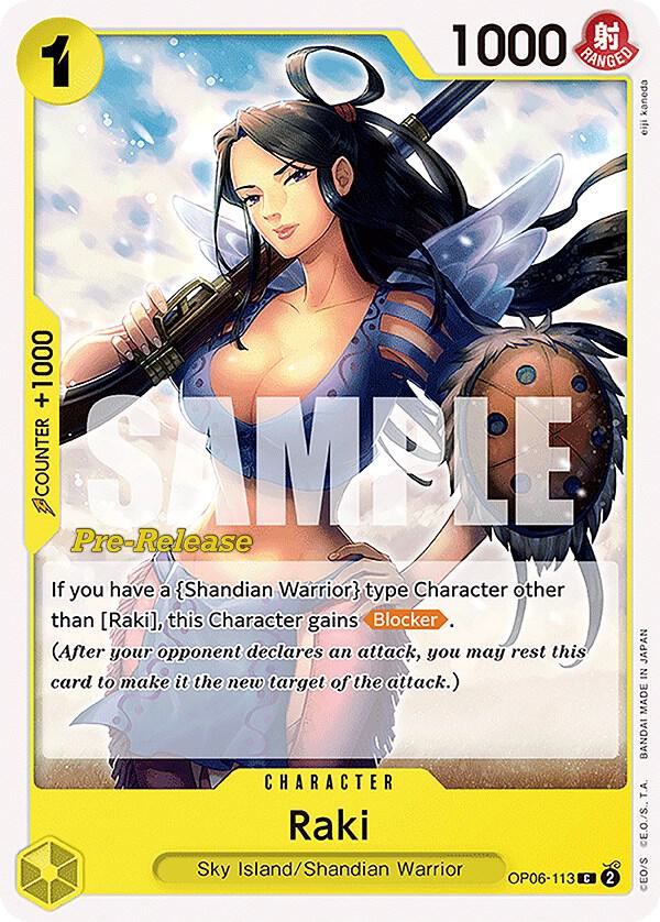 Raki (OP06-113) [Wings of the Captain Pre-Release Cards] | Jack's On Queen