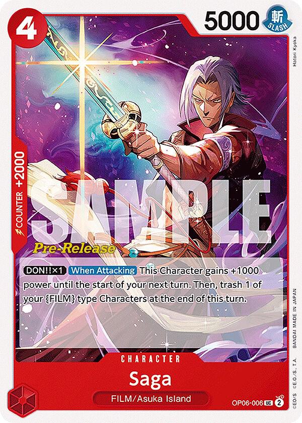 Saga (OP06-006) [Wings of the Captain Pre-Release Cards] | Jack's On Queen