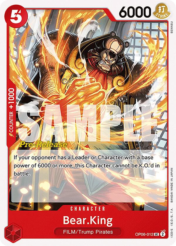 Bear.King (OP06-012) [Wings of the Captain Pre-Release Cards] | Jack's On Queen