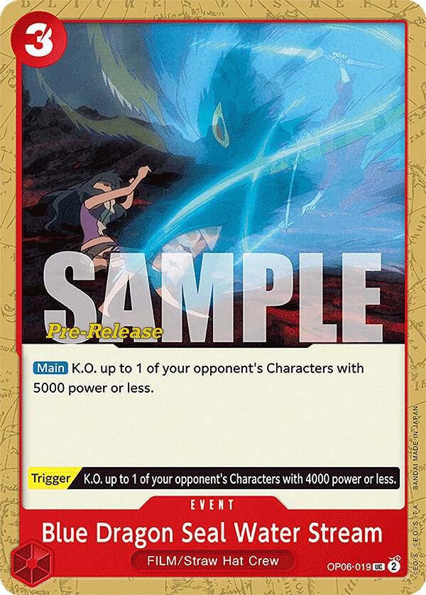 Blue Dragon Seal Water Stream (OP06-019) [Wings of the Captain Pre-Release Cards] | Jack's On Queen