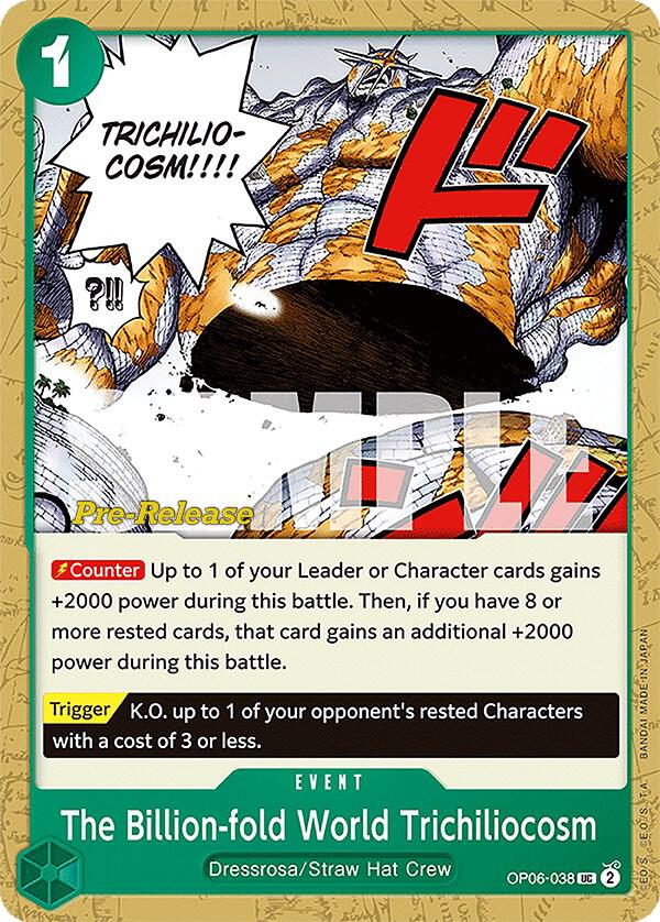 The Billion-fold World Trichiliocosm (OP06-038) [Wings of the Captain Pre-Release Cards] | Jack's On Queen