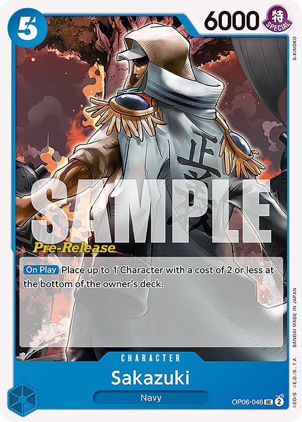 Sakazuki (OP06-046) [Wings of the Captain Pre-Release Cards] | Jack's On Queen