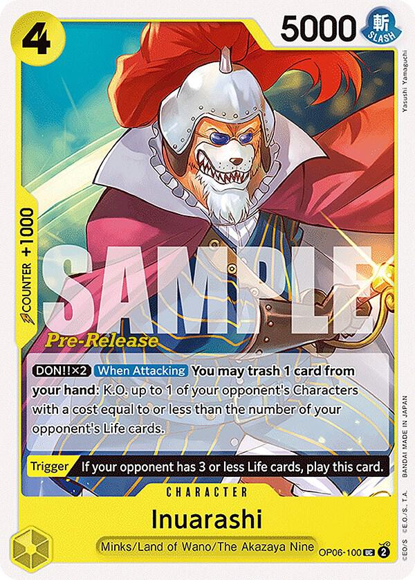 Inuarashi (OP06-100) [Wings of the Captain Pre-Release Cards] | Jack's On Queen