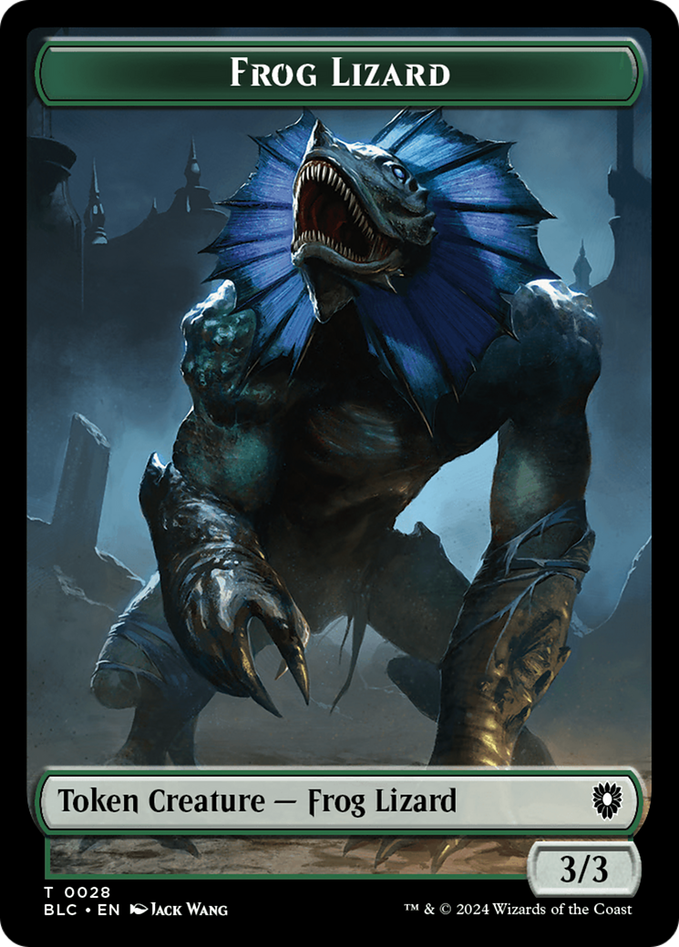 Storm Crow // Frog Lizard Double-Sided Token [Bloomburrow Commander Tokens] | Jack's On Queen