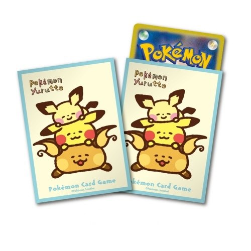 Card Sleeves - Yurutto Pichu, Pikachu & Raichu (64-Pack) (Pokemon Center Japan Exclusive) | Jack's On Queen