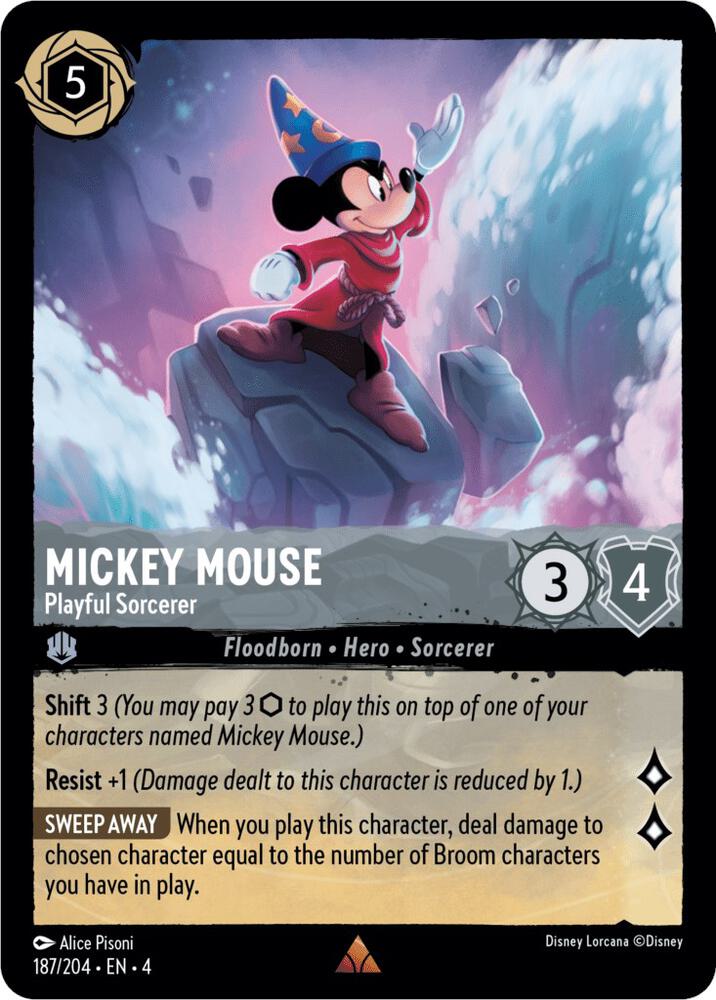 Mickey Mouse - Playful Sorcerer (187/204) [Ursula's Return] | Jack's On Queen