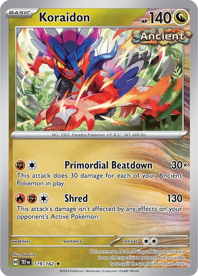 Koraidon (119/162) (Theme Deck Exclusive) [Scarlet & Violet: Temporal Forces] | Jack's On Queen