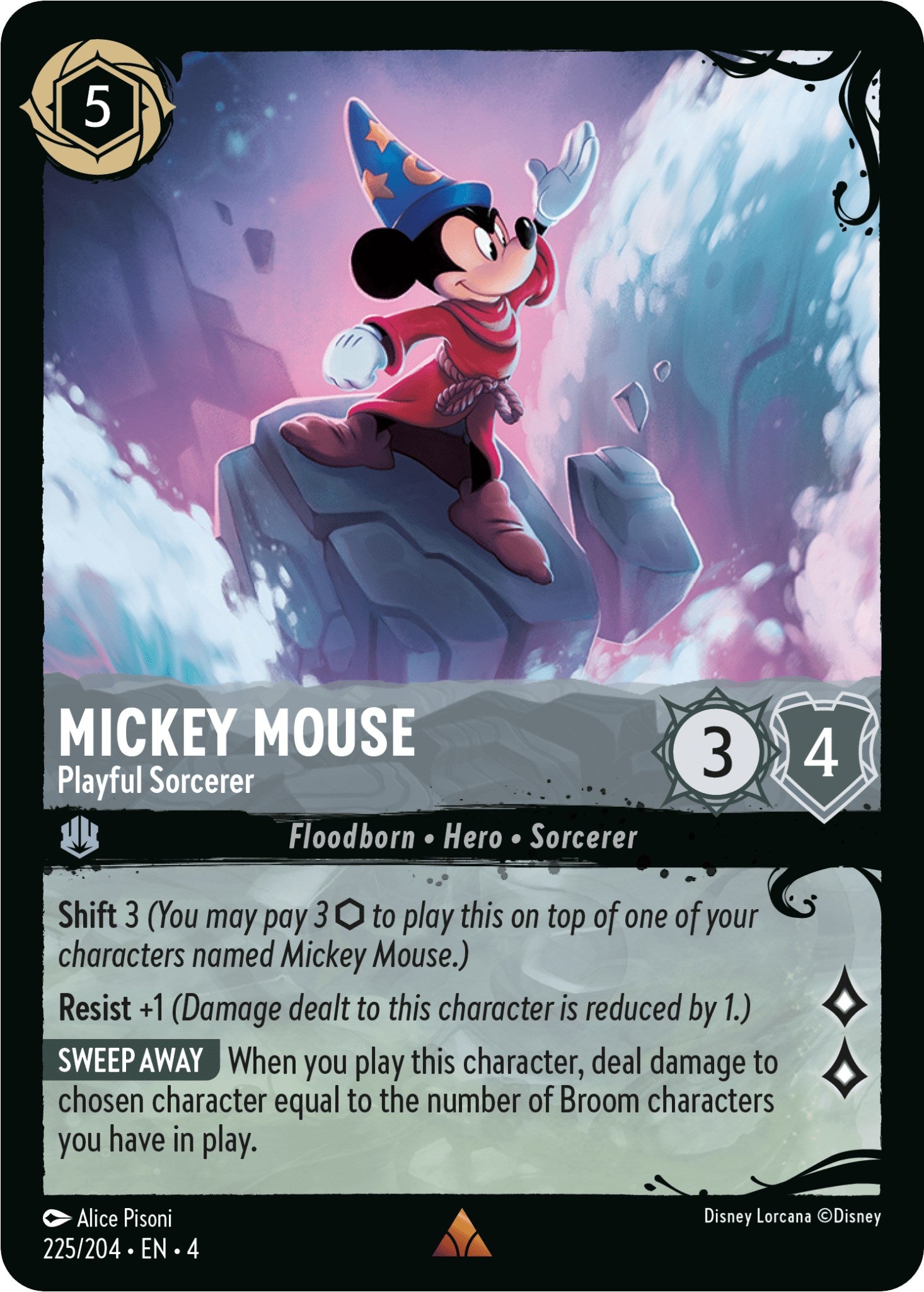 Mickey Mouse - Playful Sorcerer (225/204) (225/204) [Illumineer's Quest: Deep Trouble] | Jack's On Queen