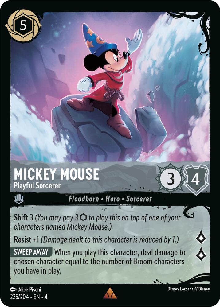 Mickey Mouse - Playful Sorcerer (225/204) (225/204) [Illumineer's Quest: Deep Trouble] | Jack's On Queen