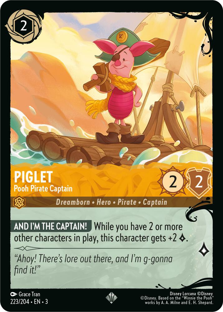 Piglet - Pooh Pirate Captain (223/204) (223/204) [Illumineer's Quest: Deep Trouble] | Jack's On Queen