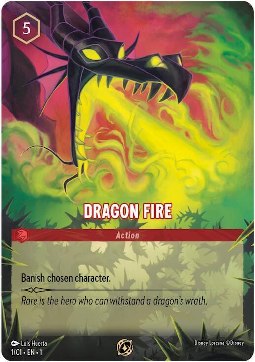 Dragon Fire (1/C1) (1) [Disney Lorcana Promo Cards] | Jack's On Queen