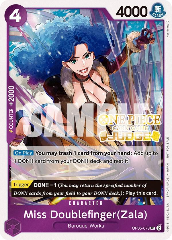 Miss Doublefinger(Zala) (Judge Pack Vol. 3) (OP05-073) [One Piece Promotion Cards] | Jack's On Queen
