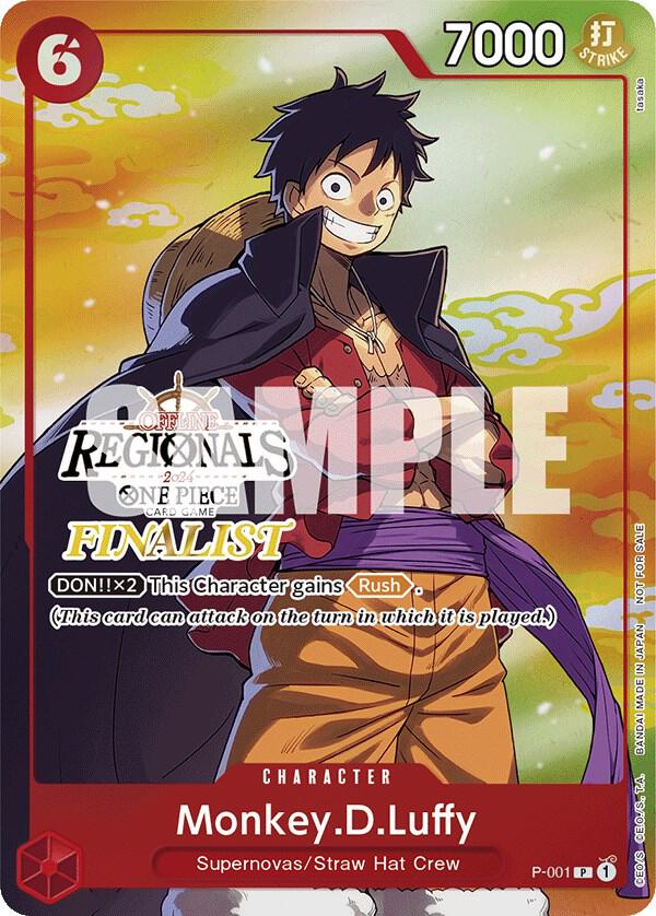 Monkey.D.Luffy (001) (Offline Regional 2024 Vol. 2) [Finalist] (P-001) [One Piece Promotion Cards] | Jack's On Queen