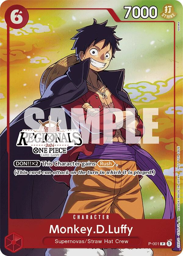 Monkey.D.Luffy (001) (Online Regional 2024 Vol. 2) [Participant] (P-001) [One Piece Promotion Cards] | Jack's On Queen