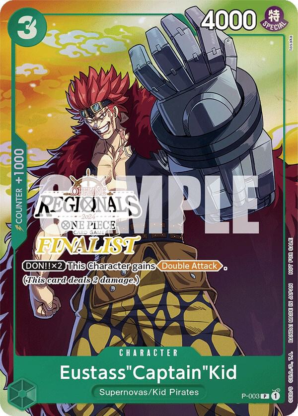 Eustass"Captain"Kid (Offline Regional 2024 Vol. 2) [Finalist] (P-003) [One Piece Promotion Cards] | Jack's On Queen